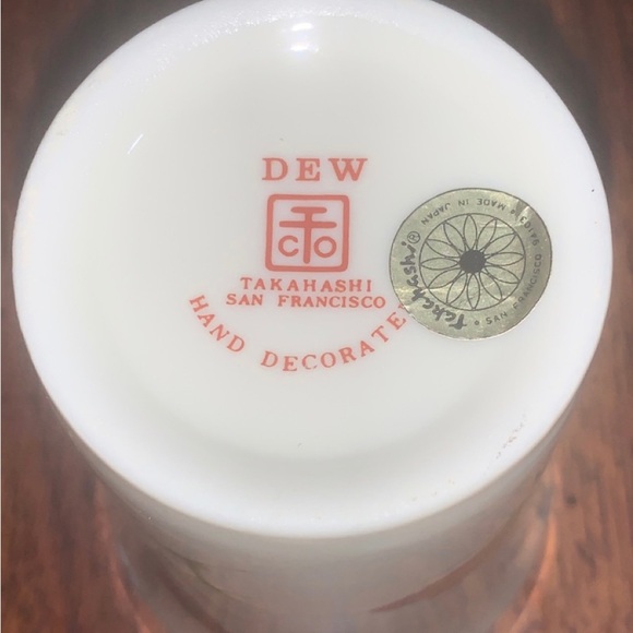 Vintage Tumbler Vase Takahashi San Francisco Butterflies Hand decorated 4 inches - Picture 4 of 5